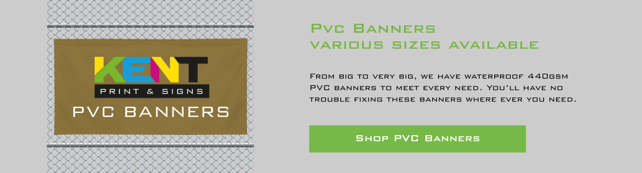 PVC Banners, Various sizes available